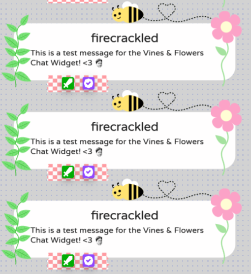 Firecrackalt's tweet photo. Adding new customisation options to all of my chat widgets. Will be available on Etsy updated soon, as a one click install overlay! (info in first comment) 

Vtuber Friendly!
___ 
#twitchstreamer #ENVtuber #Vtuber #vtuberassets #widgets #widgets #VtuberSupport #VTuberUprising https://t.co/6140RJlj33