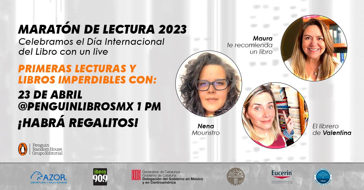 penguinlibrosmx's tweet photo. ¡Ya se armó el plan para este #DíaDelLibro! Lánzate a la transmisión que haremos con @MauraYlosLibros, @LibreroDeVal y @nenamounstro para hablar de libros y consentir a nuestros lectores con unos regalitos increíbles. Te esperamos este domingo a las 13:00 en nuestro Instagram. https://t.co/K5nJt4M3cN