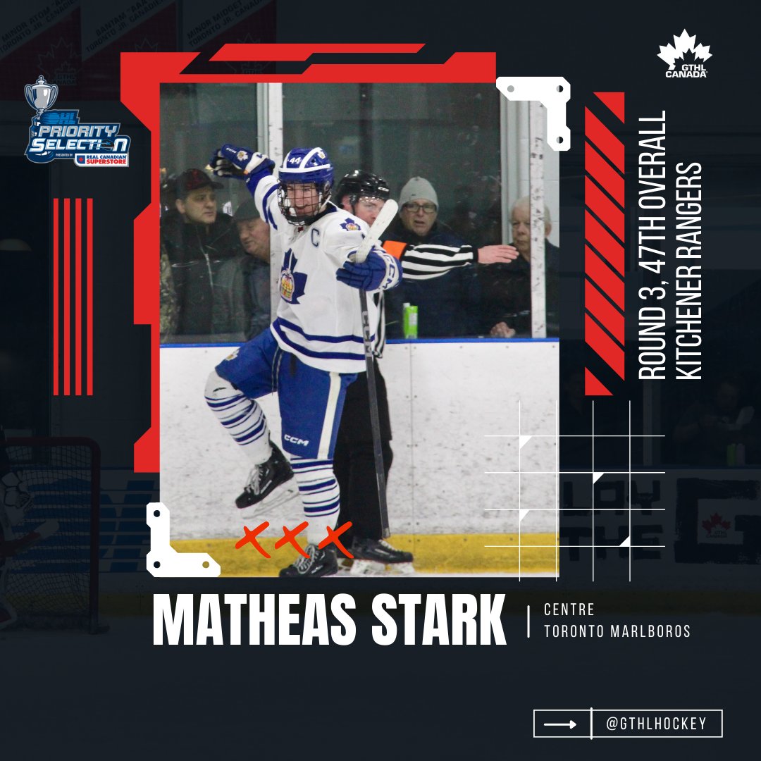 Congratulations Matheas! 

The <a href="/TorontoMarlboro/">Toronto Marlboros</a> captain is the 47th overall pick of the 2023 <a href="/OHLHockey/">Ontario Hockey League</a> Priority Selection to the Kitchener Rangers! 

<a href="/OHLRangers/">Kitchener Rangers</a> | #OHLDraft