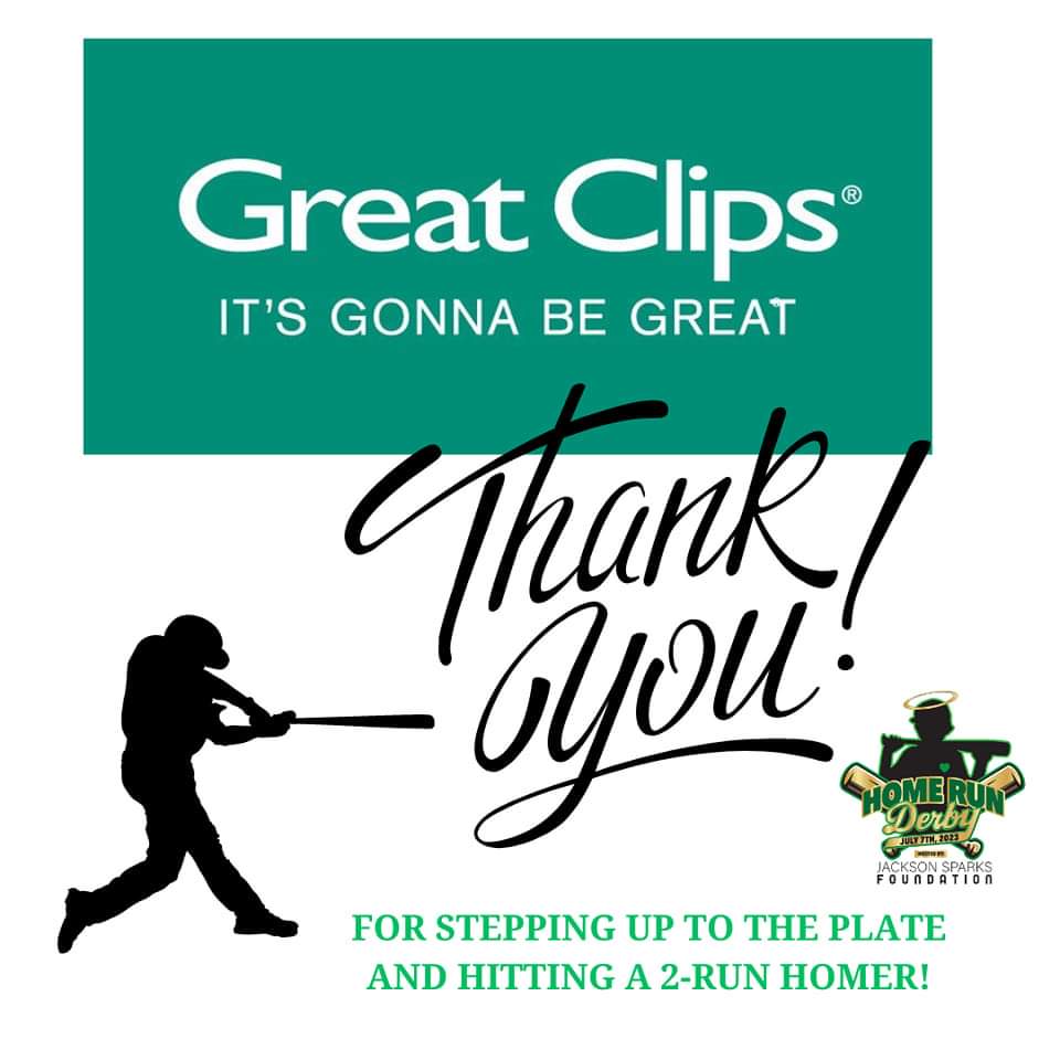 JacksonSparks23's tweet photo. 💚⚾️A HUGE thank you to @GreatClips for "Stepping up to the Plate" and hitting a 2-run Homer sponsorship for our #HomeRunDerby!! You guys are amazing and cant thank you enough. ⚾️💚

#homerunderby2023 #WaukeshaStrong #Jacksonsparksfoundation #GreatClips 

**interested in sponsoring our event? PM us or email us at Info@jacksonsparksfoundation.org 💚