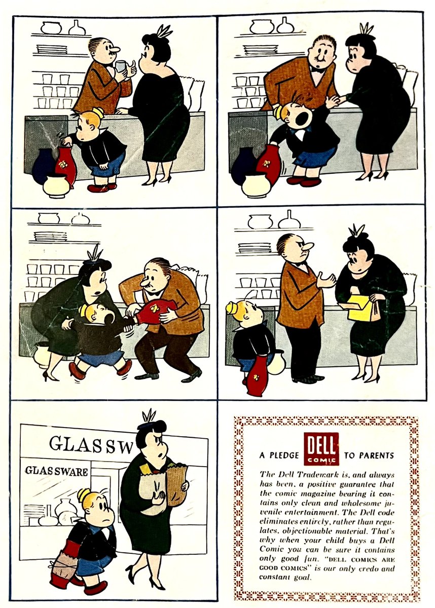 Back cover of Tubby #13, 1955. #littlelulu #tubby #vintagecomics #silveragecomics #comicbooks