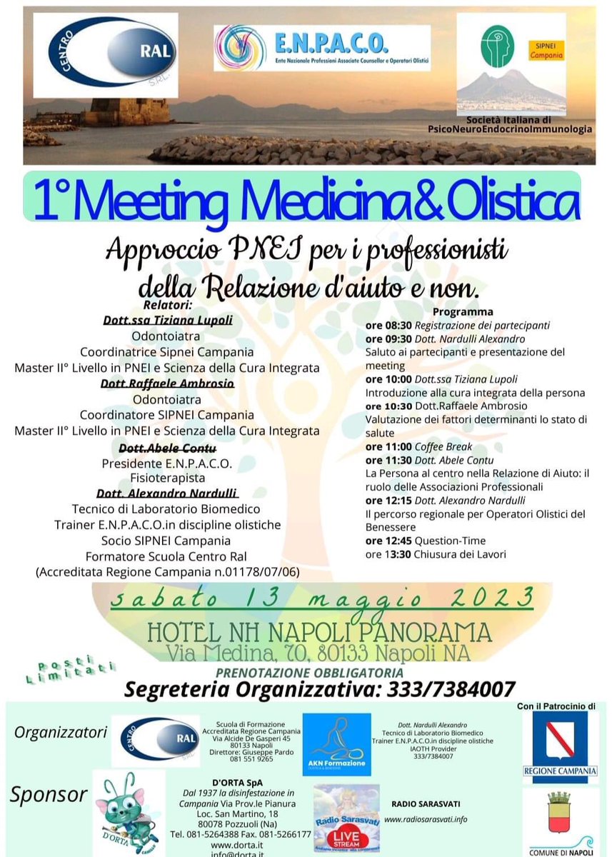 PardoGiuseppe's tweet photo. "Anche un viaggio di mille miglia inizia sempre con un primo passo"
Con questa citazione di LAO TSU, Vi guidiamo verso il 1° Meeting di Medicina&Olistica.
#unascuoladiidee #scuolacentroral #medicina #olistico #pnei #napoli
Una Scuola di Idee
https://t.co/YkUVPQbWX4… https://t.co/gC5VeL2Nsz