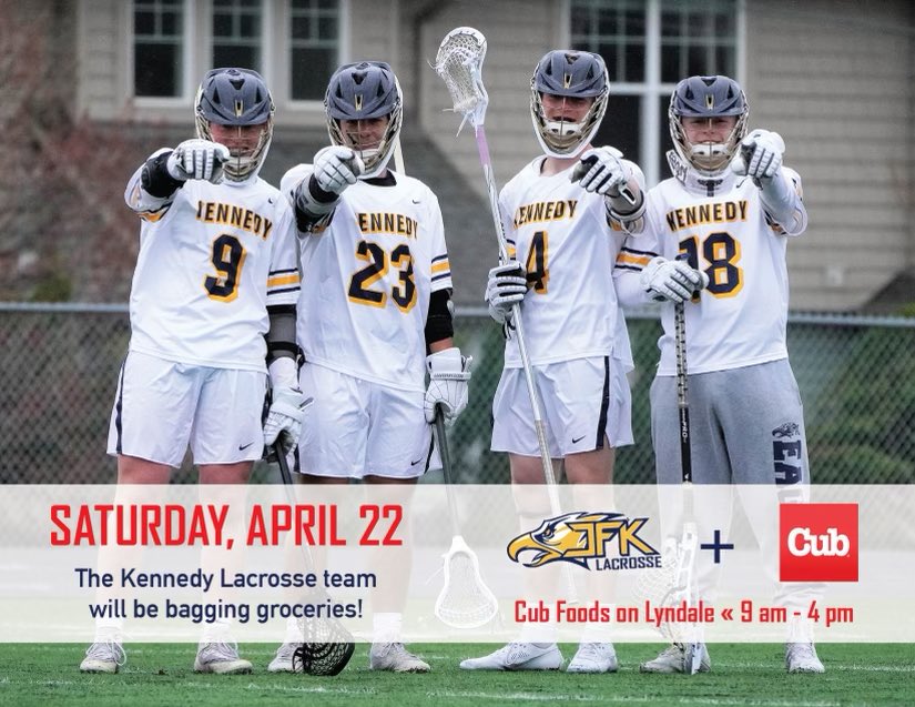 JfkEaglesLax's tweet photo. No worries! These boys will make sure your eggs are not on the bottom of bag. Do your grocery shopping at the Lyndale Cub Foods on Saturday and save yourself from bagging. https://t.co/d9ExZuFnvh
