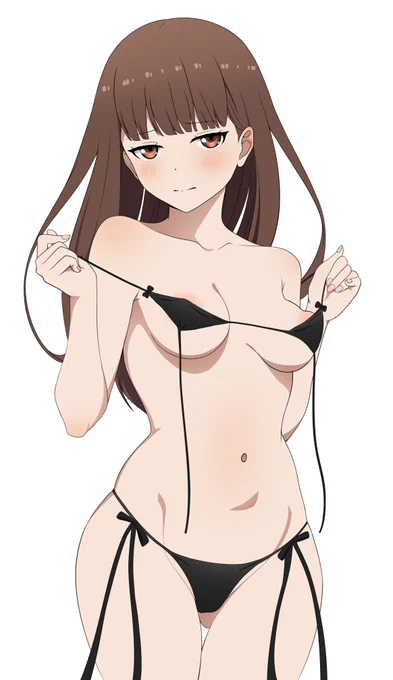 Iino Miko trying out her new bikini  