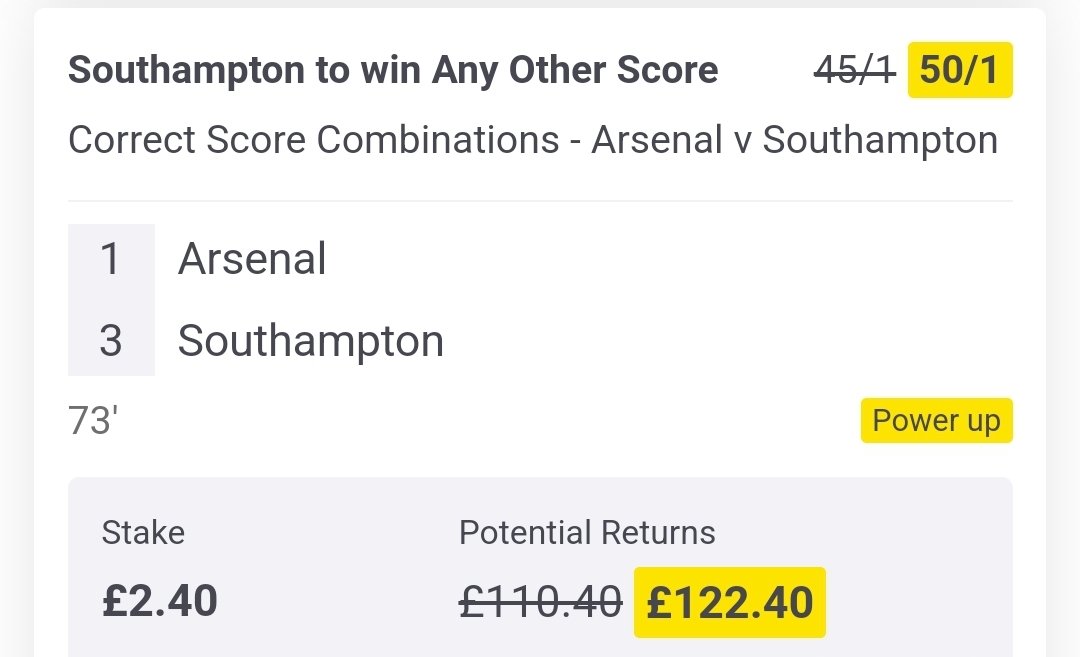 jaylfc1995's tweet photo. @AndyRobsonTips Cheers Andy! Stuck this on at halftime when it was 2-1 too 😬 https://t.co/ftsbNJODTm