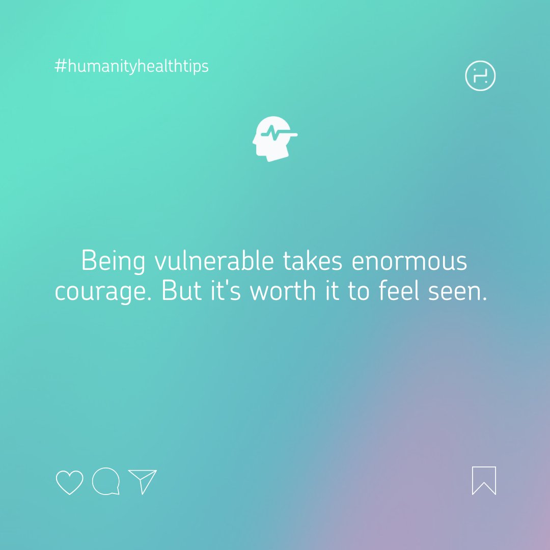 Being vulnerable can help us to work through our emotions easier. 🧠 

Vulnerability fosters good emotional and mental health. Vulnerability also is a sign of courage. We become more resilient and brave when we embrace who we truly are and what we are feeling.