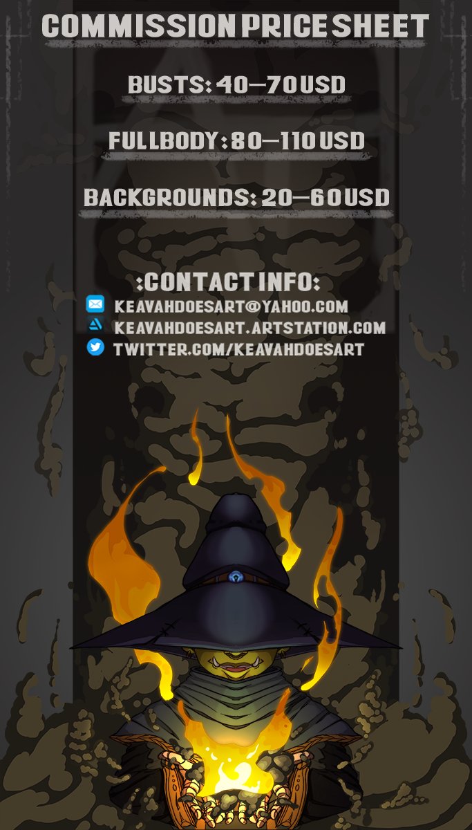 Keavahdoesart's tweet photo. Hey folks! Times are real real tight over here so I'm opening a few extra slots in my queue. Please feel free to DM me if you're interested.
#commissionart #Commissionsopen #fantasyart #illustration https://t.co/1XzqH8EWmX