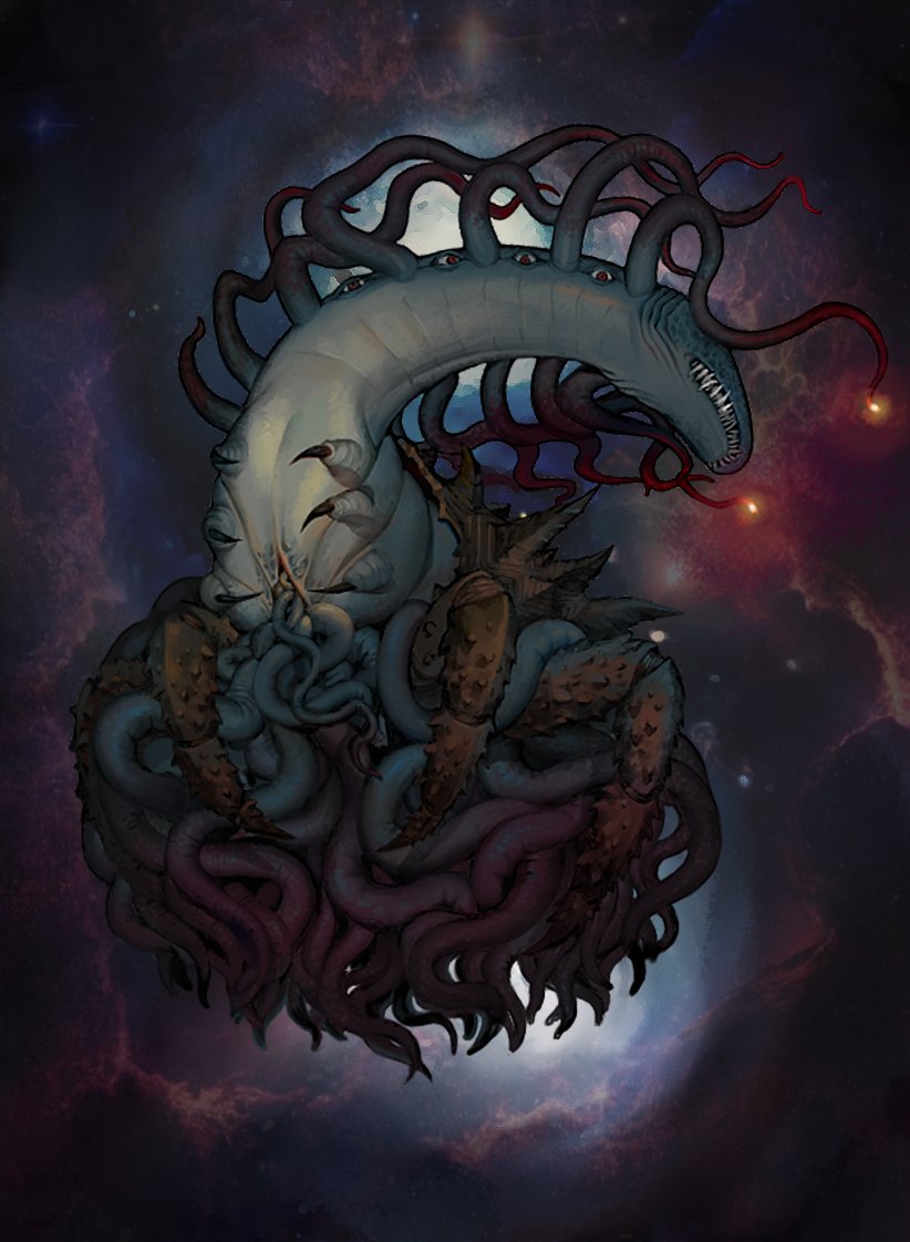 OtherlyWorlds's tweet photo. I'm making some eldritch monster designs with my lil brother :) https://t.co/VBq3jcD2jz