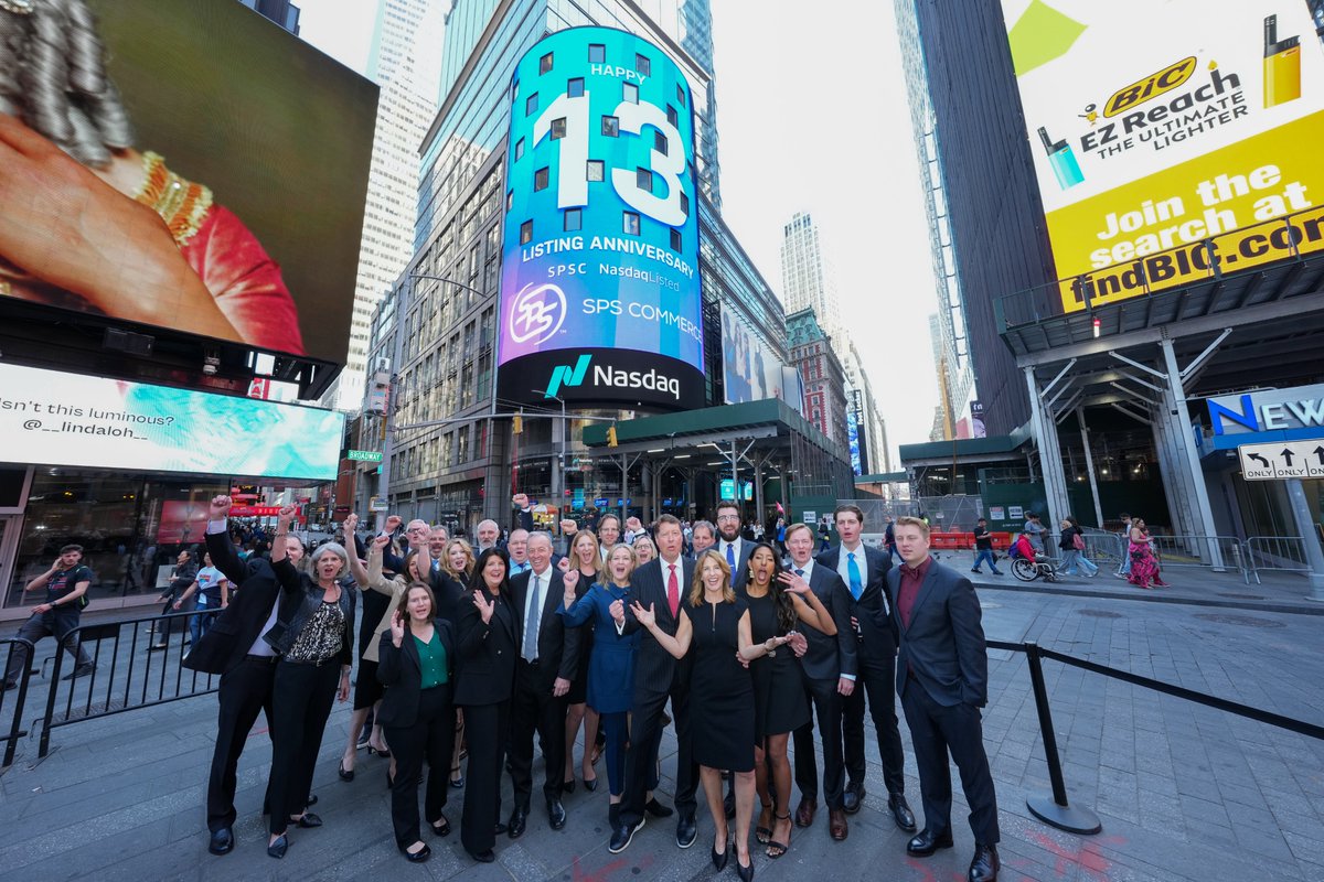 Nasdaq Exchange (@nasdaqexchange) on Twitter photo .<a href="/SPS_Commerce/">SPS Commerce</a> is connecting trading partners across the globe. 🌎
Celebrating their 13th anniversary and CEO Archie Black’s upcoming retirement at the <a href="/NasdaqExchange/">Nasdaq Exchange</a> Closing Bell, $SPSC is a leading retail network supporting data-driven partnerships with innovative cloud .<a href="/SPS_Commerce/">SPS Commerce</a> is connecting trading partners across the globe. 🌎
Celebrating their 13th anniversary and CEO Archie Black’s upcoming retirement at the <a href="/NasdaqExchange/">Nasdaq Exchange</a> Closing Bell, $SPSC is a leading retail network supporting data-driven partnerships with innovative cloud