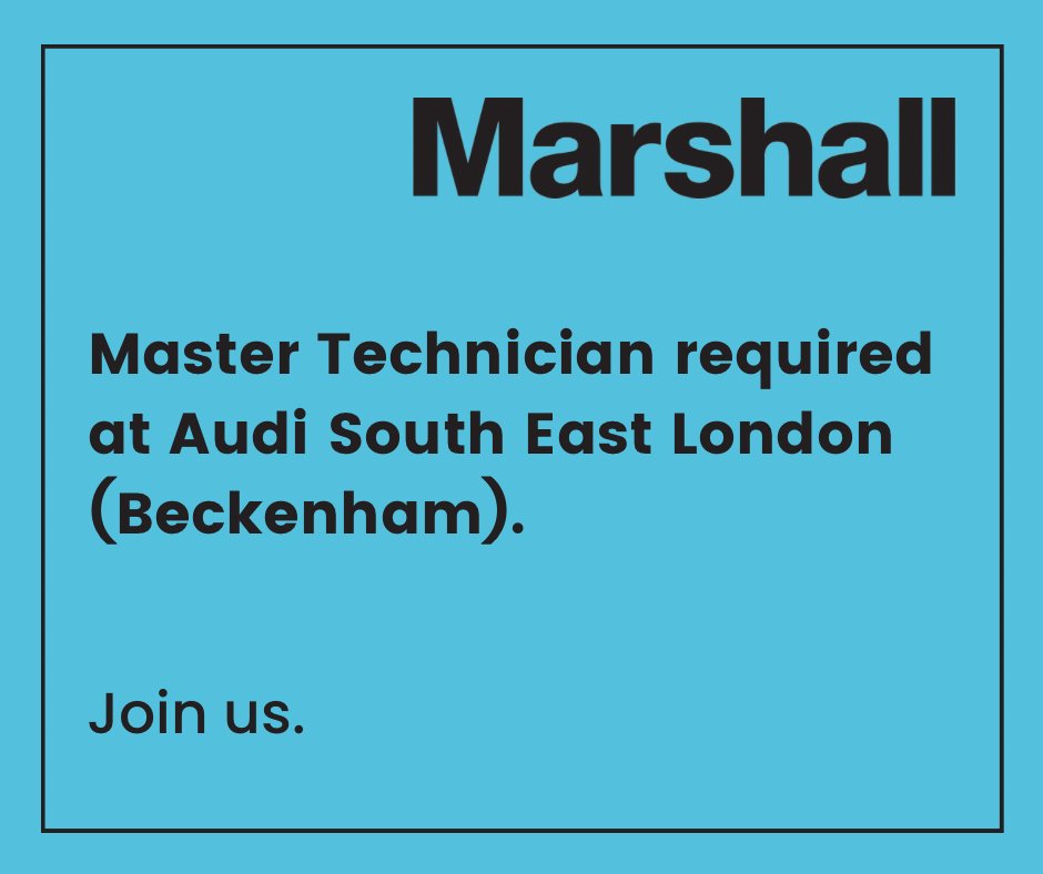 Master #Technician required at #Audi South East #London (#Beckenham). Join us.
 
To find out more and to apply online see >
ce0572li.webitrent.com/ce0572li_webre… #jobs