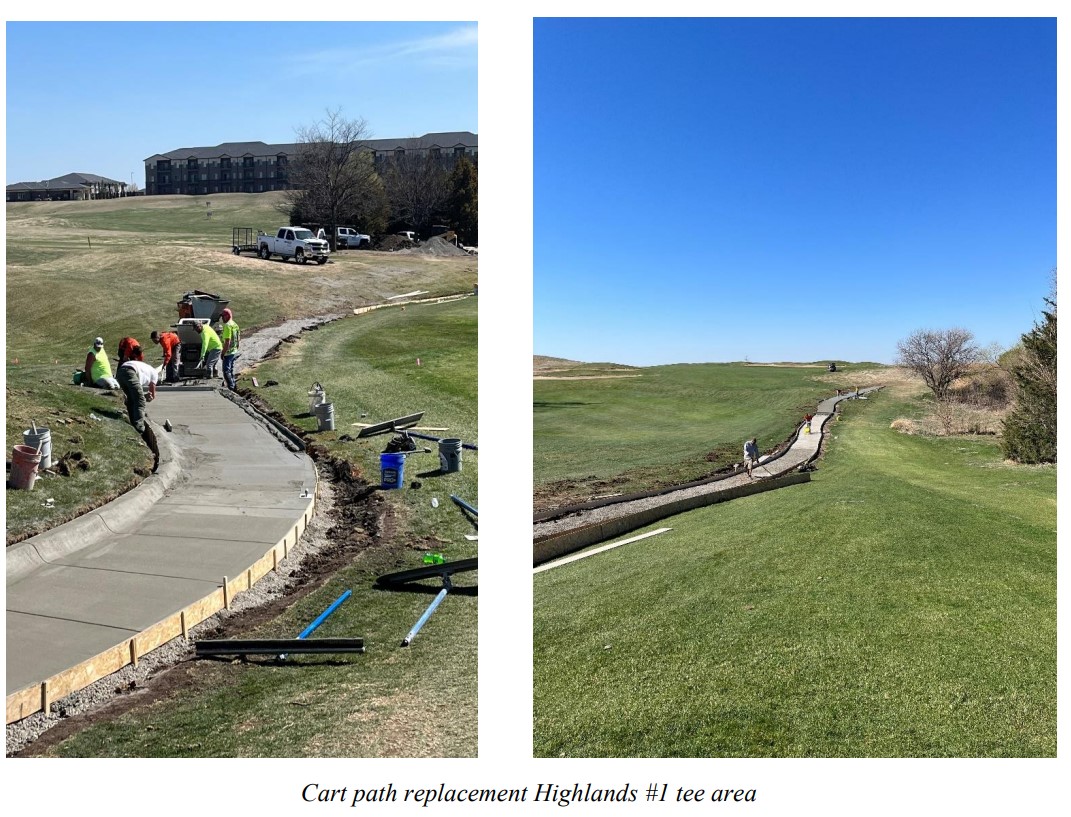 Highlands cart path near hole #1 was recently replaced in addition to #4 and #16 as a part of the Capital Improvement Projects. Great job, team!

Other CIP projects from recent years are listed at lincolncitygolf.org/projects/