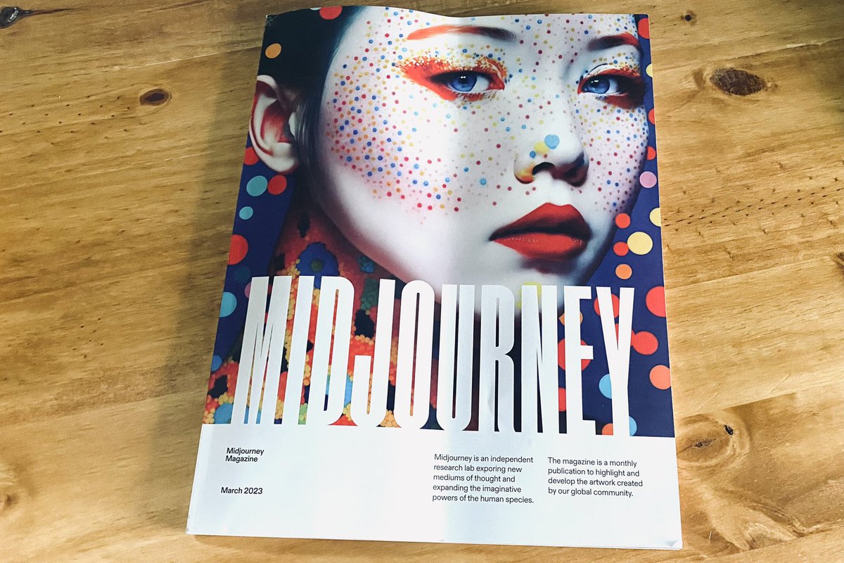 godatplay's tweet photo. I'm VERY honored to have received a 12-page feature in the first issue of Midjourney Magazine 😳 https://t.co/QO12fSrse2