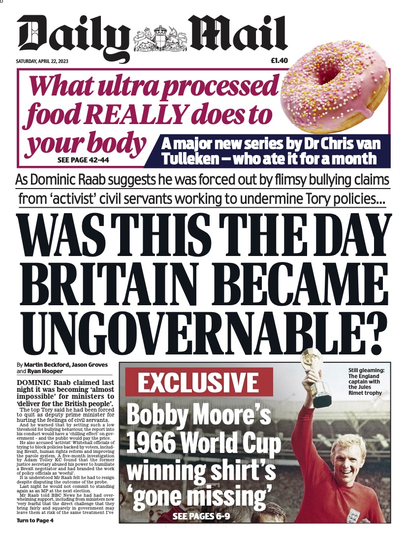 Daily Mail U.K. on Twitter "Saturday's DailyMailUK MailFrontPages"