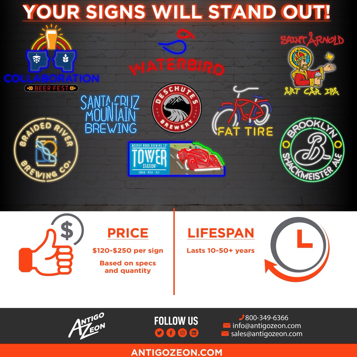 AntigoZeon's tweet photo. We make all kinds of signs that can fulfill just about any need, but of all of them, hand-bent neons made right here in the USA, gotta take the cake as the coolest! https://t.co/PJLsKd0WKj