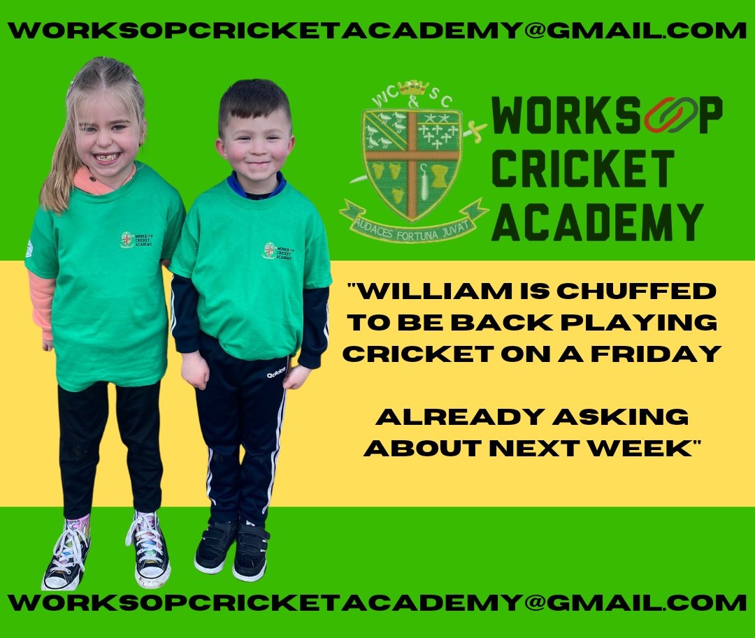 WorksopCC's tweet photo. Unbelievable first session at our NEW cricket academy for 5-15 year olds. 

#FortuneFavoursTheBold https://t.co/lUQBzUVhiG