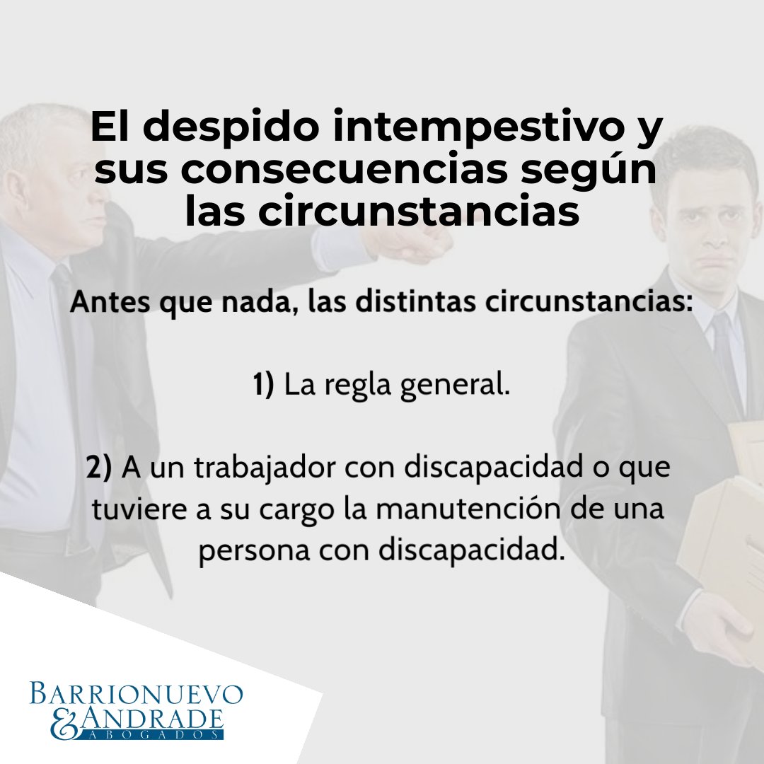 BalawEc's tweet photo. 👋 No todos los despidos intempestivos tienen las mismas consecuencias. Unas son más duras que las otras y todo depende de las circunstancias que hay en el momento del despido. ¡Conócelas! https://t.co/4jBzpZBijW