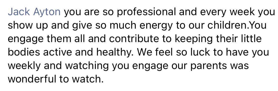 JackAyton3's tweet photo. Lovely feedback 👍😊❤️ #EYFS #PE #Specialist https://t.co/wSJj5bYxI7
