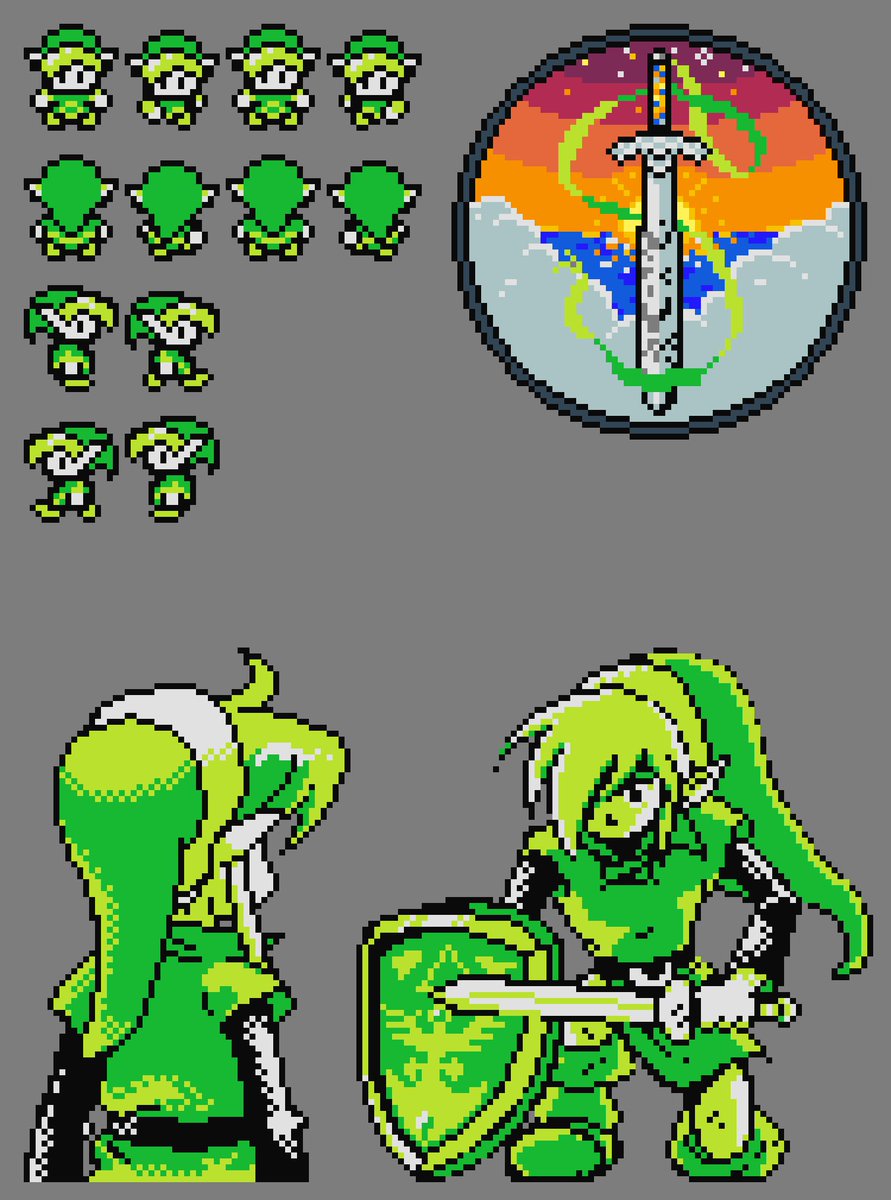 sir_troba's tweet photo. High-res versions for Link:
#pixelart #8bit #Zelda #MonMae #gamedev https://t.co/Ek1UrinuJg
