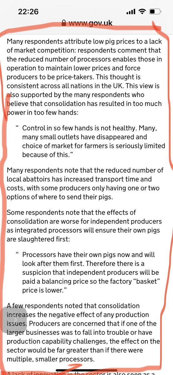 We’ll just leave this full section here @DefraGovUK @CMAgovUK #pigcrisis #supplychain #supplychainreview #backbritishfarming #FairnessForFarmers