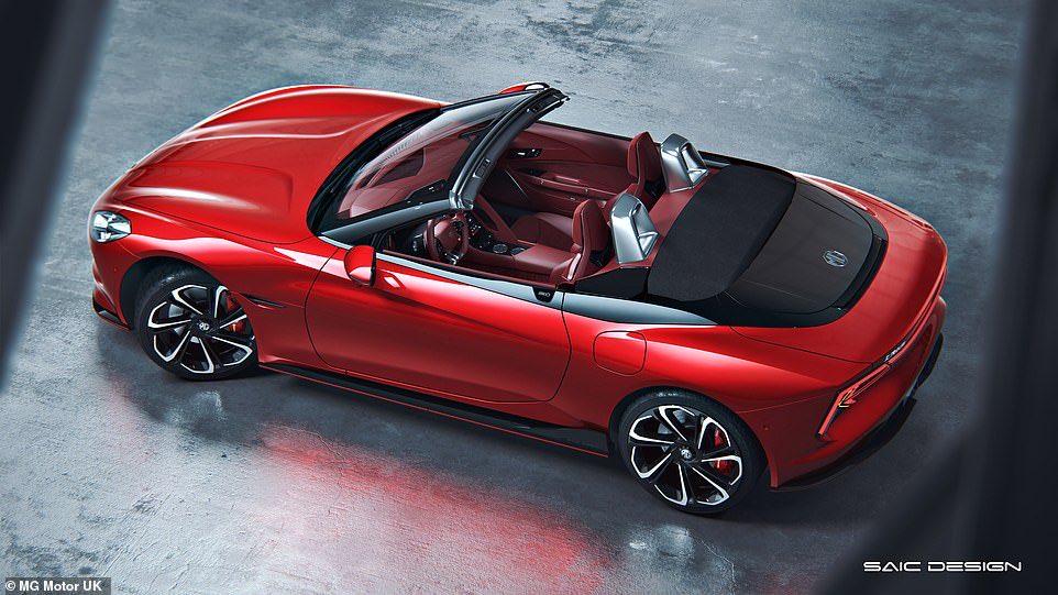 TheNorskaPaul's tweet photo. The #MGCyberster electric roadster is unveiled at #ShanghaiMotorShow in China &amp; be on sale in the UK next summer.

Design features a long bonnet like the sixties MGB with modern features, including Union Jack-inspired lights
a power-folding fabric roof &amp; scissor doors. 🤔👍 https://t.co/TzjiwInbV2
