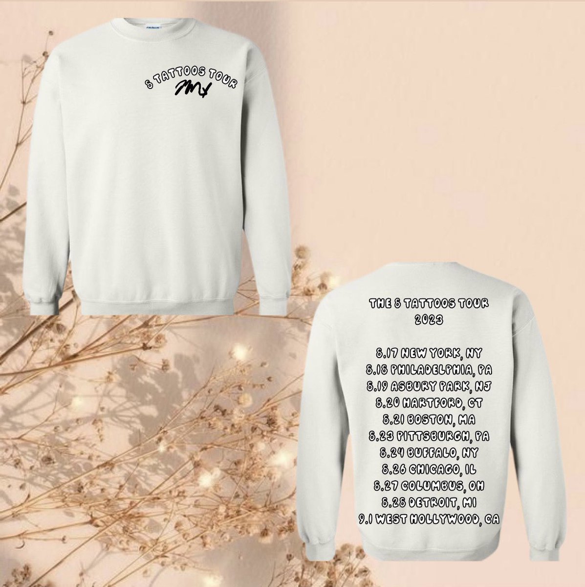 mercedesracee's tweet photo. Please take a second to read. I’m going to take pre orders starting now (i won’t take full payment, just enough to buy the crewneck). It would mean a lot to me ❤️‍🔥

P.S. @jakemiller if you’re interested in some for the tour OR want to steal the design, shoot me a dm!!! 🫣✨ https://t.co/gC5Fryjjwv