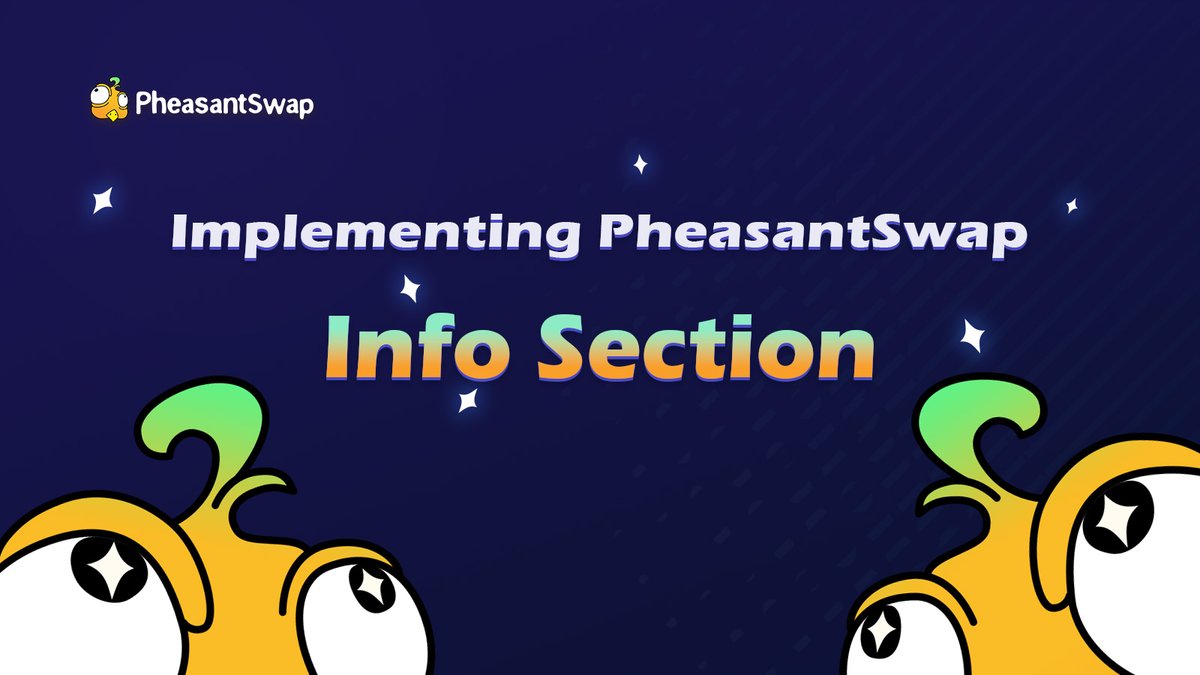 PheasantSwap's tweet photo. We're pleased to announce that the INFO section of
@PheasantSwap is about to complete in the next week, our users will be able to track liquidity pools, tokens, and more  

#ENULS #NULS #DeFi #PheasantSwap https://t.co/jbdh2QIlmN