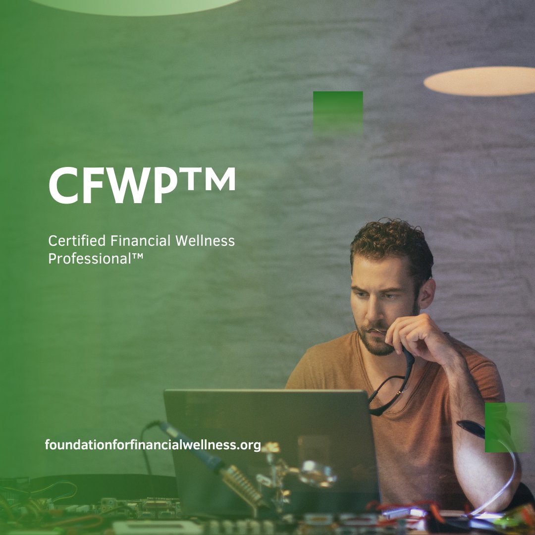 FoundationFW's tweet photo. Invest in your future and become a Certified Financial Wellness Professional™ with The Foundation for Financial Wellness. #CFWP #financialwellness #certificationprogram

https://t.co/5fZ4X345DB https://t.co/VZNsTTnAjU