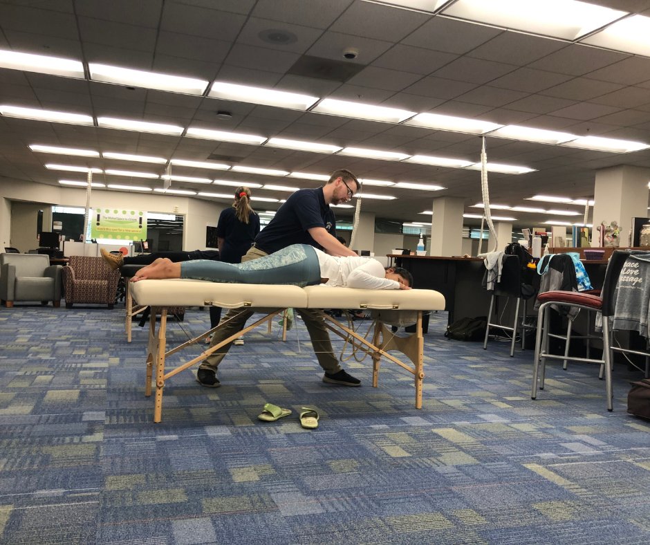 OULibraries's tweet image. Big thank you to everyone who came out for free massages today! Special thank you to Irene's Myomassology Institute for providing the massages to our students!