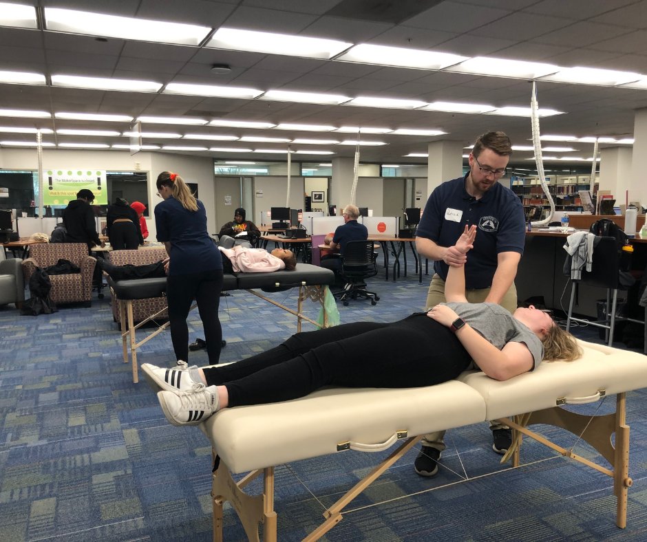 OULibraries's tweet image. Big thank you to everyone who came out for free massages today! Special thank you to Irene's Myomassology Institute for providing the massages to our students!