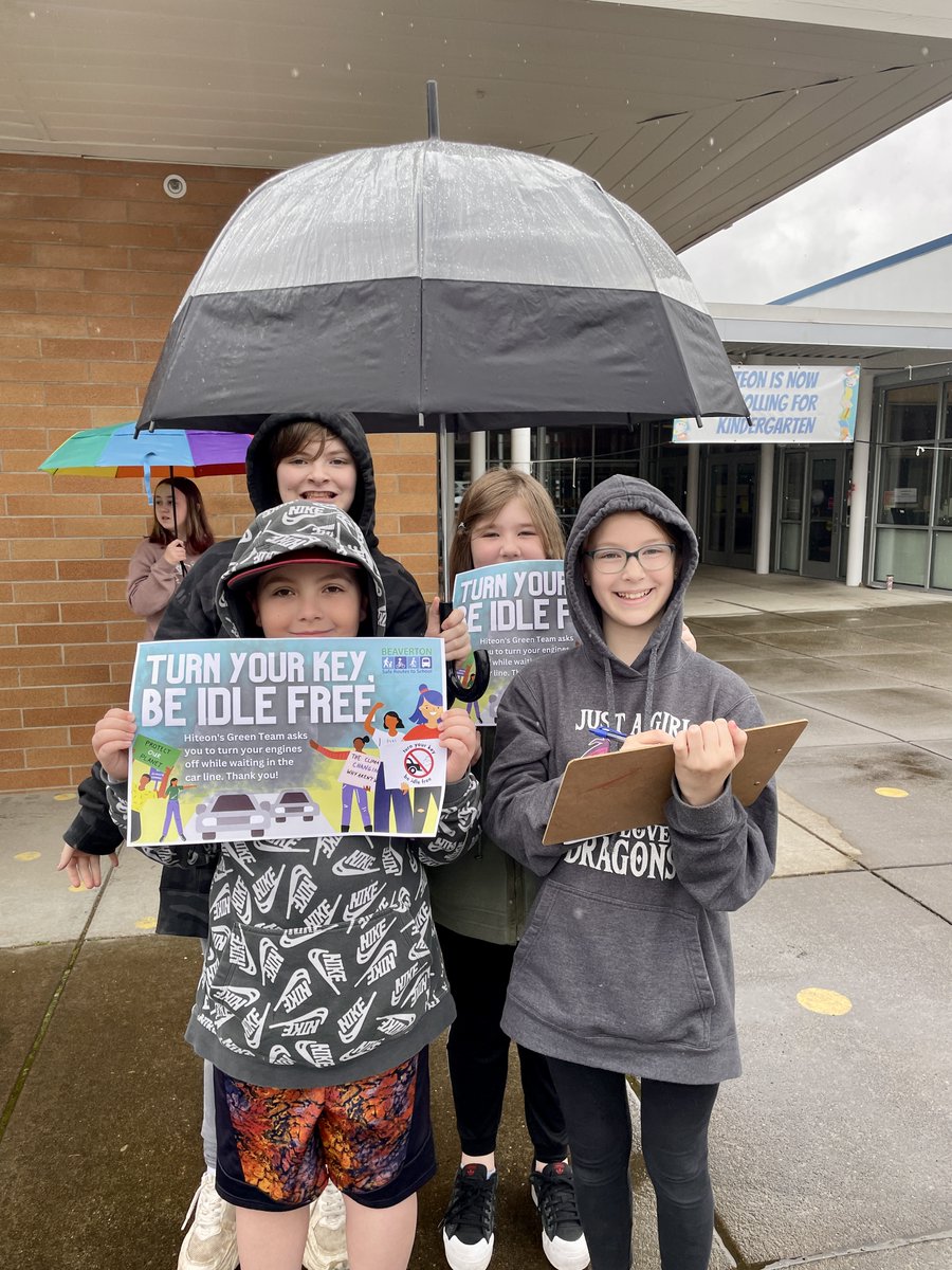 BeavertonSD's tweet photo. The Hiteon Elementary Green Team supported an anti-idling campaign this week leading up to Earth Day on Saturday. Their slogan for the week was "Engines off, so we don't cough!"
#BSDtogether
#LetsBeResponsible
@HiteonES https://t.co/61TqtAbFOQ