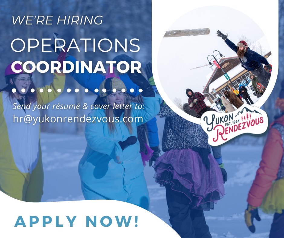 We are currently seeking a qualified individual to play a key role at Yukon Rendezvous as our Operations Coordinator. This is an exciting time in our organization as we are now in the planning stages for our 60th Festival in February 2024!

Find out more: yuwin.ca/jobs/212637011…