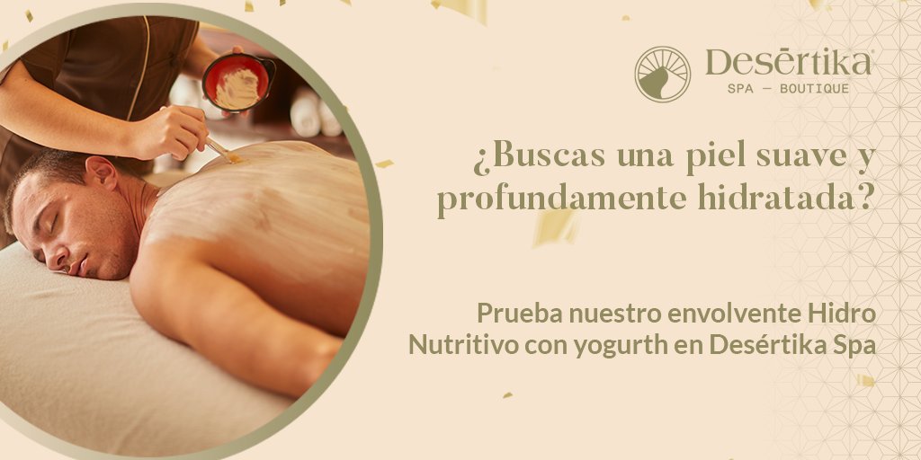 desertikaspa's tweet photo. Nuestro tratamiento incluye una exfoliación con mar muerto, seguida de un envolvente caliente que favorece la absorción de los activos. 

¡Disfruta de una piel tersa y suave como nunca!
Agenda tu cita hoy 👉 https://t.co/CIURLNIjGT

#Desertikaspa #TratamientoCorporal #Hidratación https://t.co/gZmSqUP3Hp