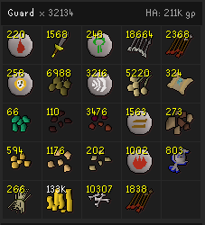 RikMayallRS's tweet photo. Doubt this would interest anyone but here's the loot from a lot of Guard kills https://t.co/OD2EkWtvE4