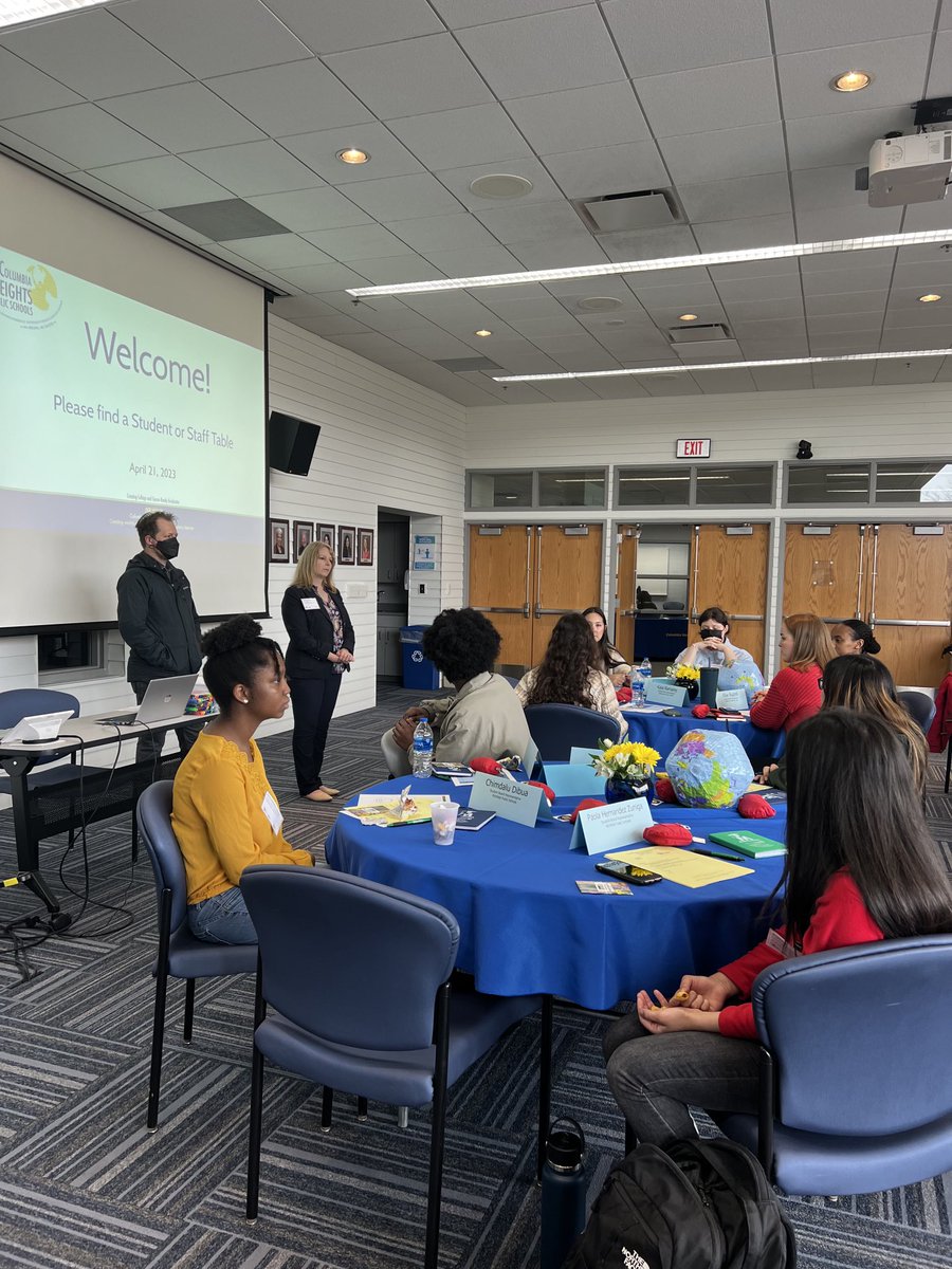 What a great day with our student school board members. Thanks ⁦<a href="/CHPSisd13/">Columbia Heights Public Schools</a>⁩ for your leadership.