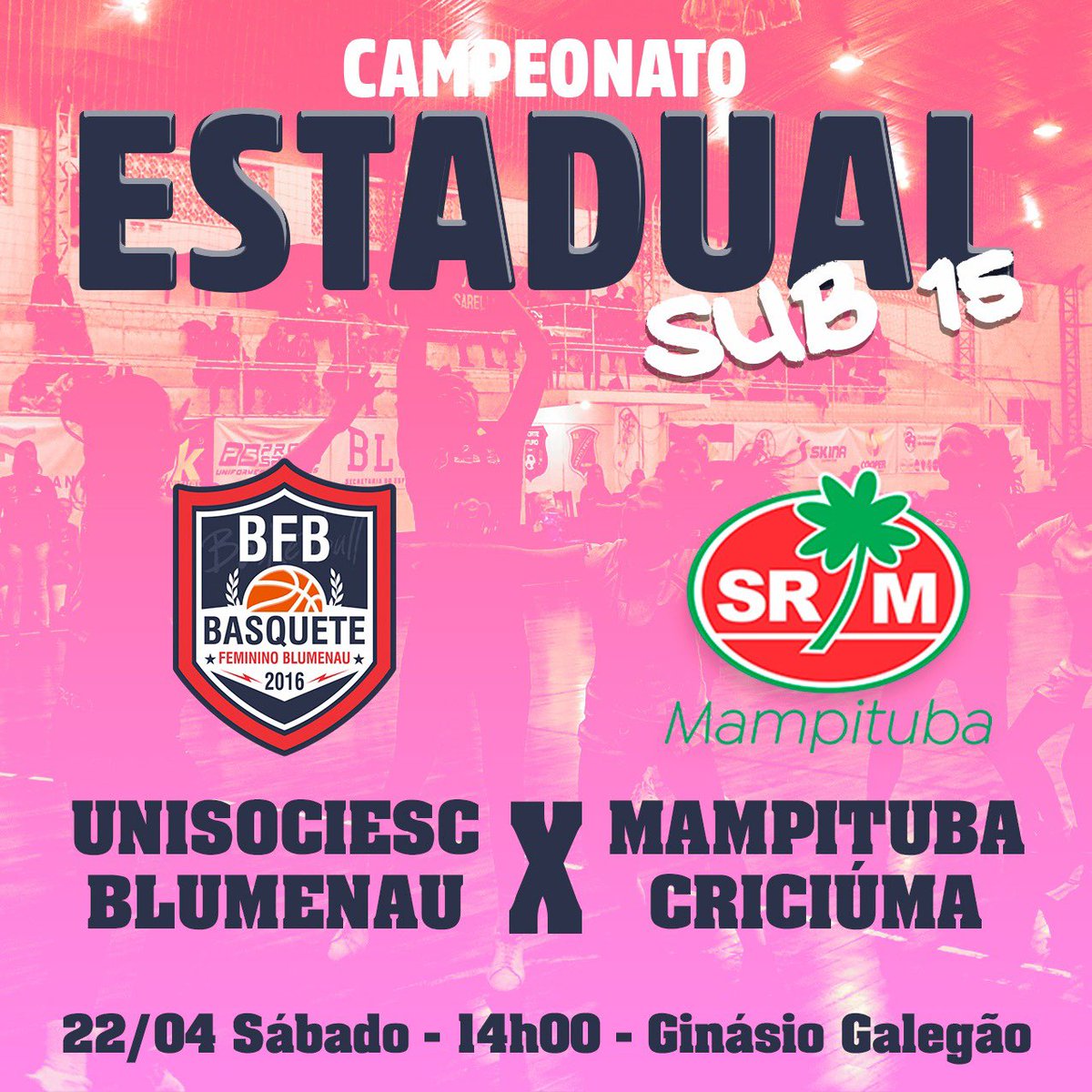 BlumenauBFB's tweet photo. Categoria sub-15 faz a sua estreia no Estadual da categoria, neste sábado, 22, as 14h contra a equipe de Criciúma no ginásio Galegão,

Técnica Giulia Kuck está confiante num resultado positivo.

Compareça torcedor e prestigie as nossas categorias de base. https://t.co/QGGXeoV2Qt