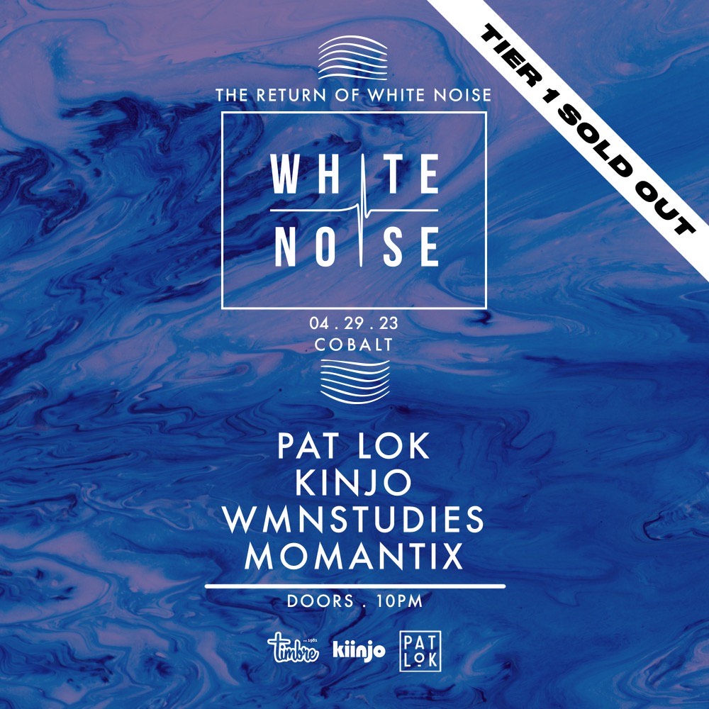 TimbreConcerts's tweet photo. Coming Soon! ✨ THE RETURN OF WHITE NOISE
FEAT. @PatLokMusic , KIINJO, @WMNSTUDIESMUSIC @Momantix Saturday April 29th @TheCobalt_van ✨ Tickets: https://t.co/3xwGrc2bZ6 https://t.co/fbazp7Gbjn