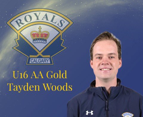 CalgaryRoyals's tweet photo. Coach Announcement! Tayden Woods will be the new Head Coach of U16AA Gold for the 2023 - 2024 season. His staff will move divisions with him and we are happy to have Avery Belcourt, Aaron Horricks and Jeremy Phillips returning. https://t.co/VQCOSU1pwo