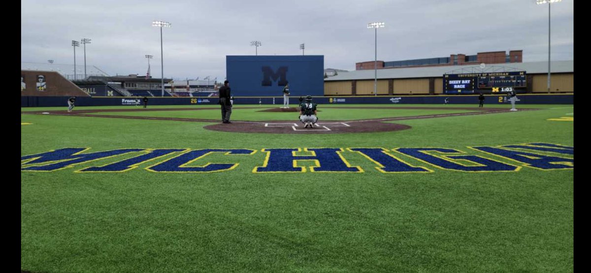 4-2 Michigan leads State in the 4th. Clinton Baseball in attendance at Ray Fisher Stadium. Go Blue!! <a href="/ClintonAthletic/">Redwolves Athletics 🐺</a>