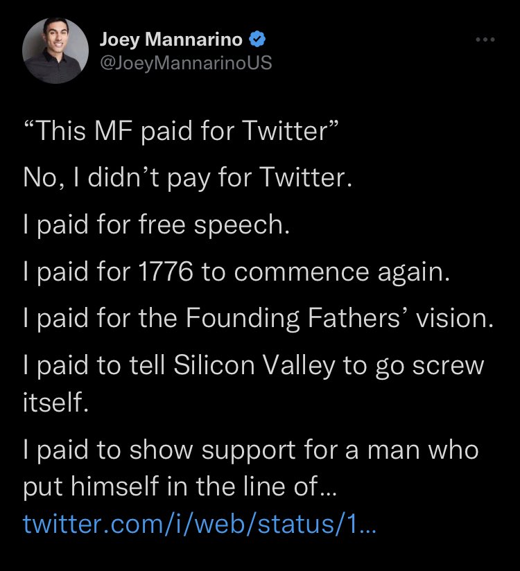 Ben Wexler on Twitter "This MF just said “paid for free speech”"