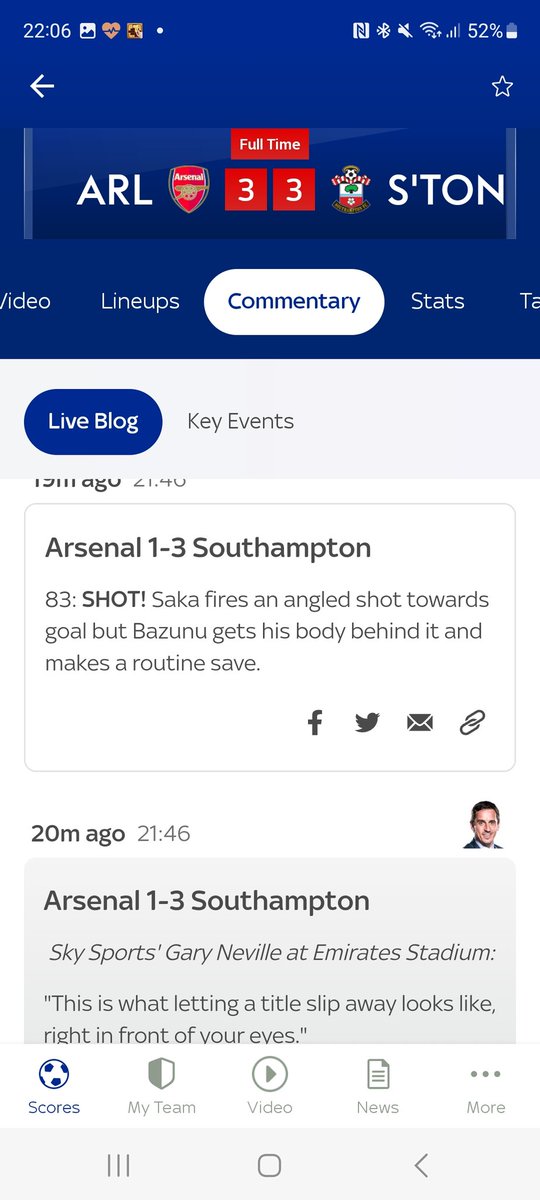 Ncly2K7's tweet photo. @ValueBetSpotter I mean even skysports app thinks it's a shot https://t.co/MxRbricdIb