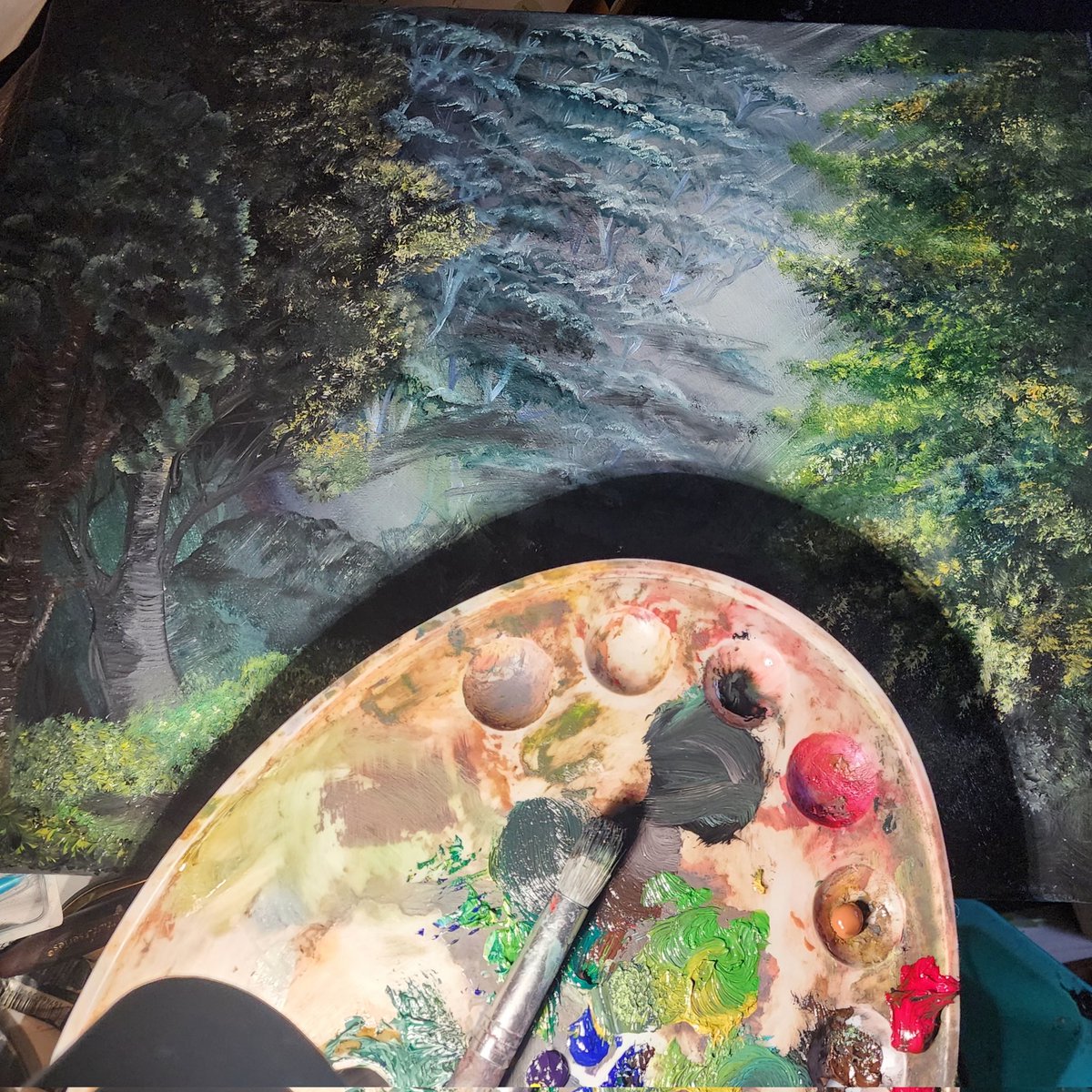 MakerMoth's tweet image. work in progress, lost in the woods...layer by layer 🫣

#oilpainting #art #WIP