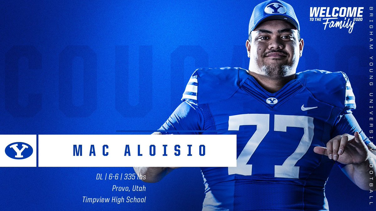 Mac Aloisio has entered the transfer portal:

Defensive Tackle 63
Ht/Wt
6' 6" | 380 lbs.
Class
Freshman

Hometown
Provo,  Utah

Last School
Timpview High School

Roster Years
2023