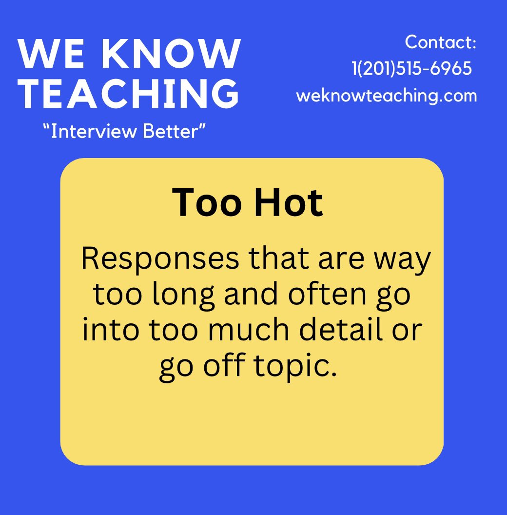 weknowteaching's tweet image. The education interview season is here. Let’s talk about your “Just Right” interview responses. Reach out today