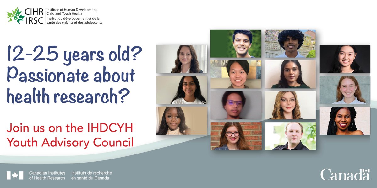 CIHR_IHDCYH's tweet photo. 🎉We are looking for young Canadians between the ages of 12-25 to join the #IHDCYH youth advisory council!

Apply by May 8th 👇
https://t.co/V288ttygBO

#BeTheChange
#LeadersToday https://t.co/BO533L03NN