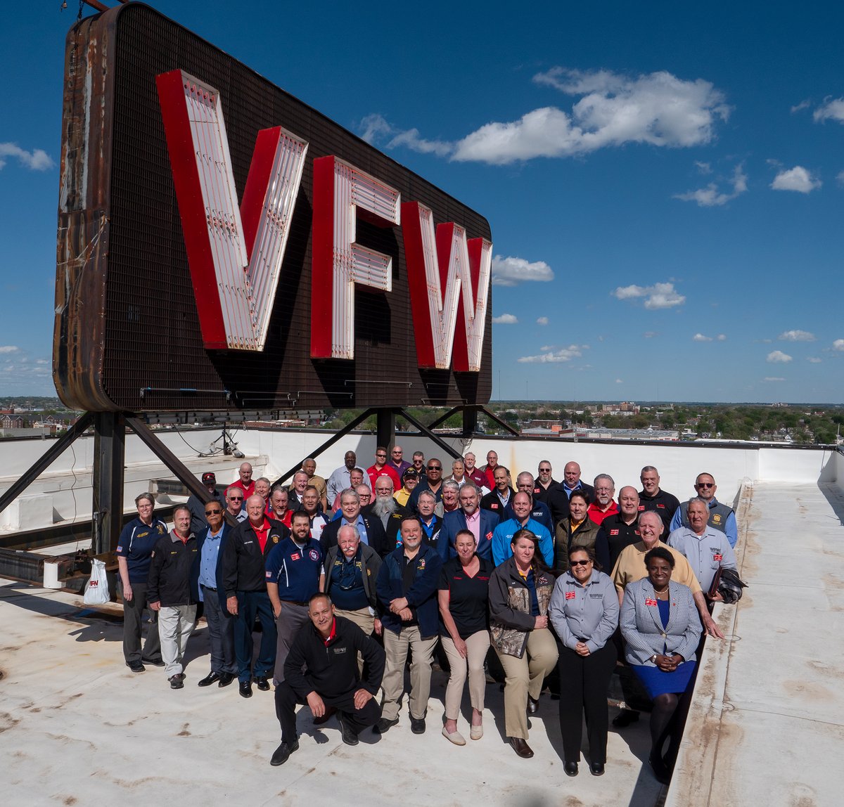 VFWHQ's tweet photo. The gangs all here: VFW Department Senior Vice Commanders and Adjutants are taking on Kansas City this weekend for their training conference. #VFWStrong https://t.co/ZRapg3eVw7