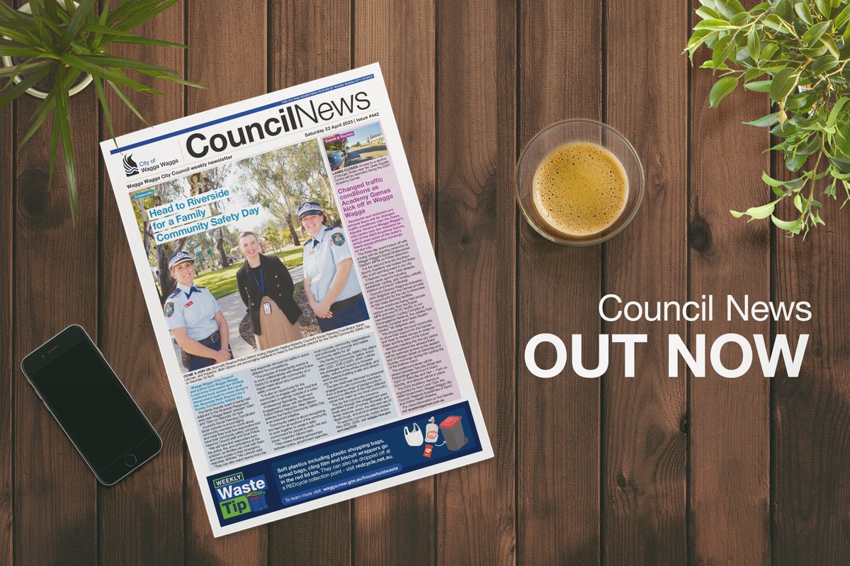 WaggaCouncil's tweet photo. In this week's issue of Council News 🥐☕🍳

🌟 Be part of our Family Community Safety Day 👮‍♀️🚒
🌟 Traffic changes during the Academy Games 🚲🏉
🌟 One week to go for ClubGRANTS applications + more

Read it now 👉 https://t.co/sez25d2J5y https://t.co/aGoJLgit8L