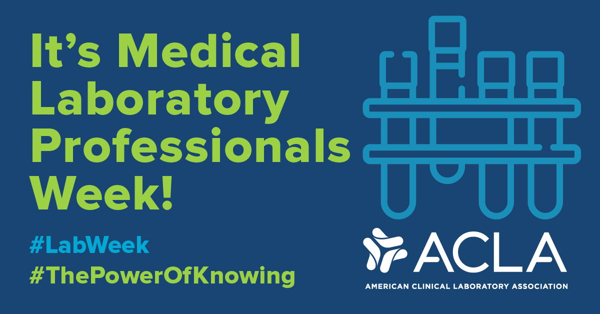 ACLAlabs's tweet photo. We thank America’s laboratorians for their tireless efforts each day to deliver essential health information to providers and patients across the country. #LabWeek #ThePowerofKnowing https://t.co/CCN9GBpFlo