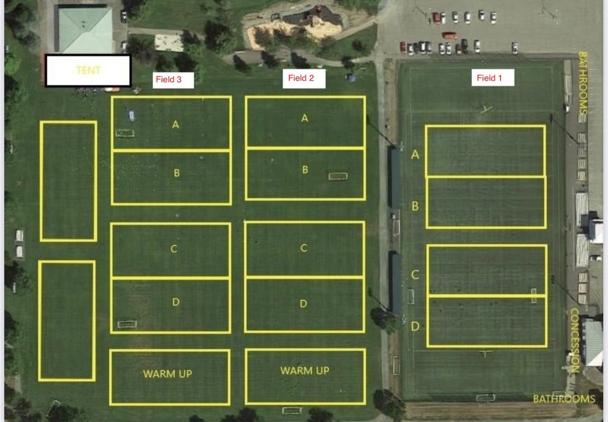 Here is the field map for this weekends flag games in Chilliwack. Let’s Go Bears!!!