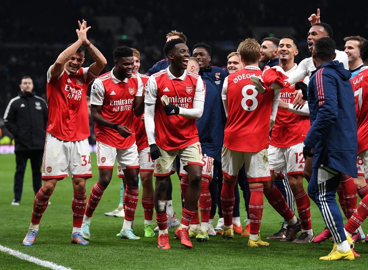 Arsenal have guaranteed a finish above Tottenham in the Premier League this season for the first time since the 2015/16 season, Mikel Arteta’s final campaign as a player. St Totteringhams Day is back. 🔴 #afc