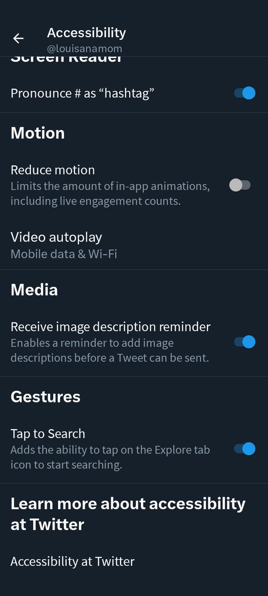 louisanamom's tweet image. For #Android phones: 
1) Go to Settings and privacy
2) click on settings
3) click on accessibility
4) turn on alt text and reminders
#AltText #alttextreminder #accessibility #SaveA11yBots